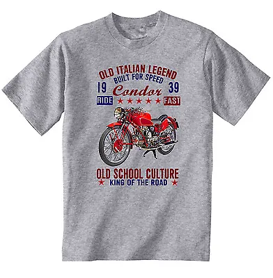 Buy Vintage Italian Motorcycle Moto Guzzi Condor- New Cotton T-shirt • 29.99£