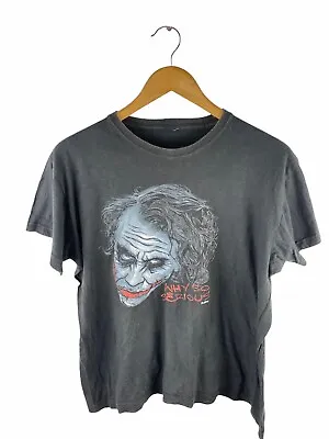 Buy VINTAGE Joker T Shirt Adult Size S Black The Dark Knight Why So Serious Batman • 56.18£