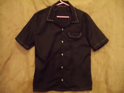 Buy  Mens 1950's Style Bowling Shirt With Saddle Stitch Detail And Pocket!Rockabilly • 64£
