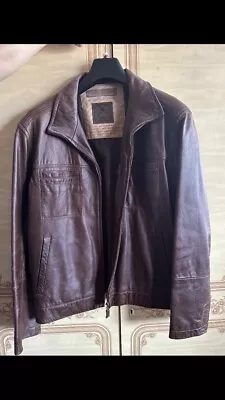 Buy Men’s Mid Brown Leather Jacket • 25£