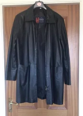 Buy Hudson Leather Company Black Leather Jacket Size 16 • 25£