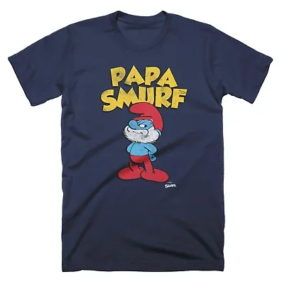 Buy Papa Smurf Funny Men T-shirt Gift For Fathers Day - Size S - 5XL More Colours • 18.99£