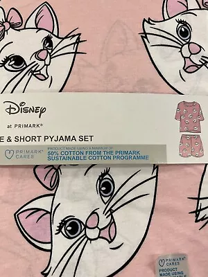 Buy Disney Aristocats Marie Pink Shorts Pyjama Set UK Size 4-20 • 17.99£
