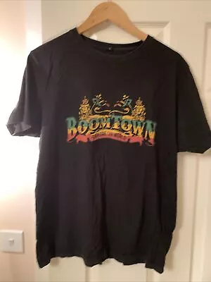Buy Boomtown Festival Trench Town Black LARGE T-shirt Rasta Reggae Bob Marley • 9.99£
