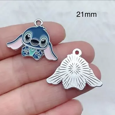 Buy Stitch Charms / Pendant  Stainless Steel X5 Jewelry Crafts 21mm 🇬🇧 • 3.99£