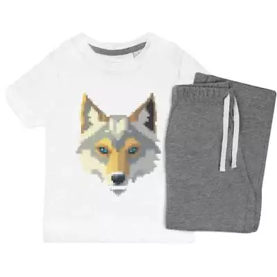 Buy 'Pixel Art Wolf Face' Kids Nightwear / Pyjama Set (KP043864) • 14.99£