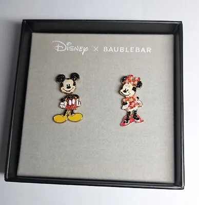 Buy Disney X Baublebar Minnie & Mickey Sectional Sparkle Dangling Earrings RARE BNWB • 39.95£