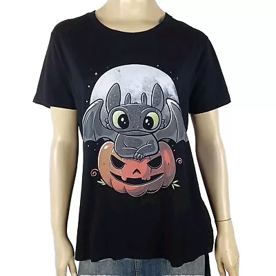 Buy TOOTHLESS Ladies XXL Tshirt Black Halloween Pumpkin How To Train Your Dragon • 17.67£