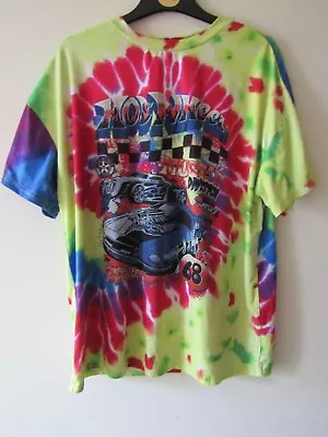Buy Vintage Hotwheels Muscle Division Hwy 68 Rainbow Tie Dye Soft Feel T-shirt Large • 24.95£