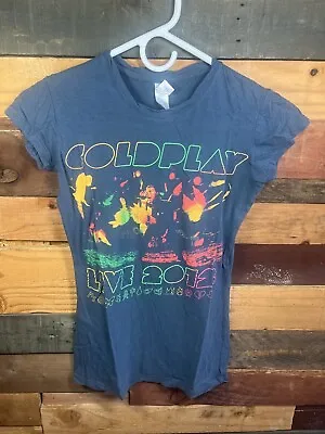 Buy Coldplay 2012 Band Tour Shirt Blue Colored T Shirt Size Small Pimatee Tags Brand • 18.90£