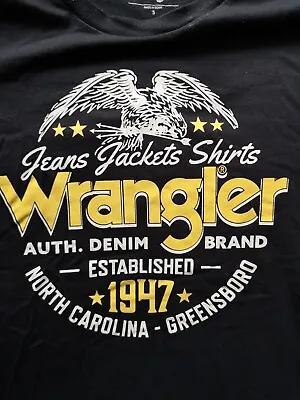 Buy Black Wrangler T Shirt Mens Size Small • 2.99£