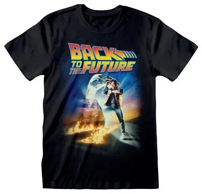 Buy Back To The Future Poster Black T-Shirt OFFICIAL • 14.89£