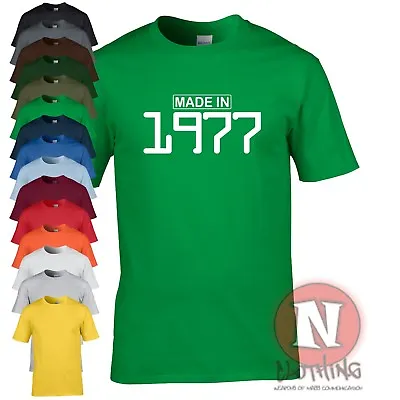 Buy Made In 1977 T-shirt Birthday Celebration Funny Party Gift Present Teeshirt • 11.99£