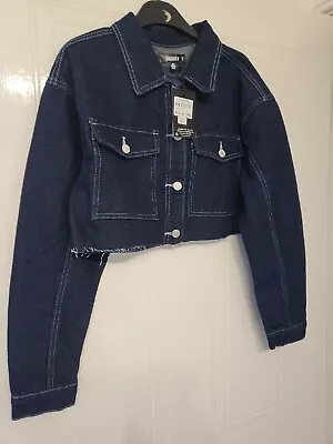 Buy Ladies Cropped Jean Jacket Size 6 • 15£