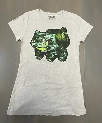 Buy Pokemon Green Bulbasaur Women's Size Xl Graphic Cotton T-Shirt Gray • 7.58£