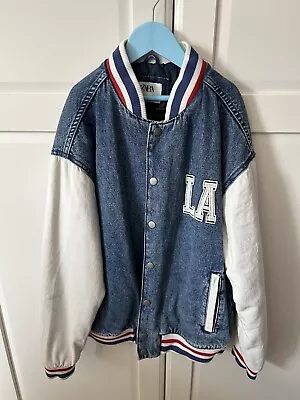 Buy Zara Varsity Jacket, Denim, Size 11-12, 152cm • 5£