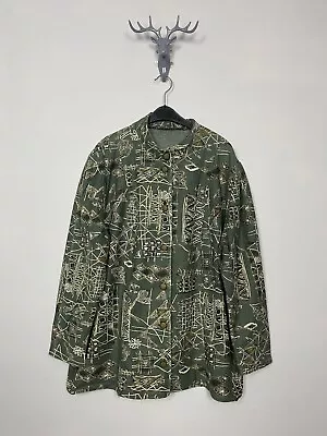 Buy Vintage 90s Navajo Inca Green Button Up Jacket Abstract Bold Hippy Boho Women's • 39.99£