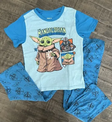 Buy Kids Boys Star Wars The Mandalorian Baby Yoda Grogu Pajamas PJs Size 7 • 4.82£