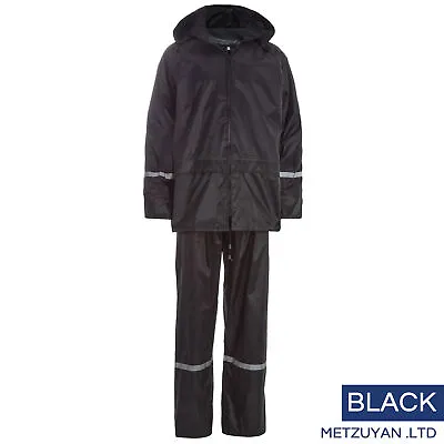 Buy Mens Waterproof Rain Over Suit Jacket Trousers Set Fishing 2 Piece Rainsuit SALE • 14.99£