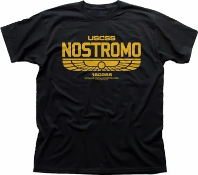 Buy ALIENS USCSS NOSTROMO Weyland Yutani Black Printed T-shirt OZ5163 • 12.55£