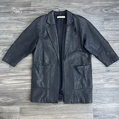 Buy Andrew Marc Vintage Leather Trench Coat Jacket Snakeskin Matrix Moto Size XL • 85.04£