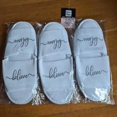 Buy Believe Spa Slippers - Adult And Kids Sizes - Add A Name OR Message • 4.25£