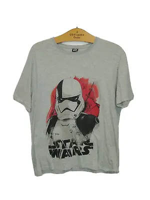 Buy Preloved Star Wars Grey Stormtrooper T Shirt Size L Short Sleeve Crew Neck • 5.25£