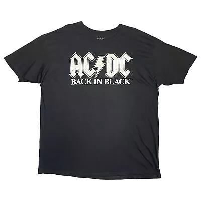 Buy Vintage ACDC Back In Black T-shirt, Size 2XL • 13£