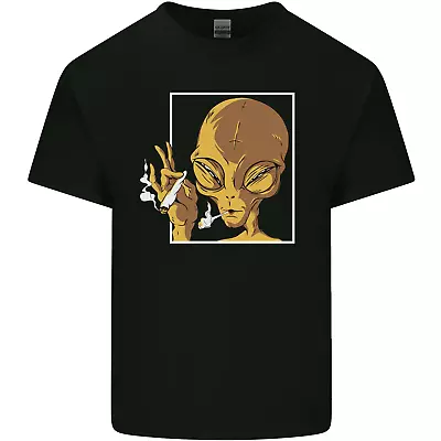 Buy An Alien Smoking Weed Mens Cotton T-Shirt Tee Top • 10.98£