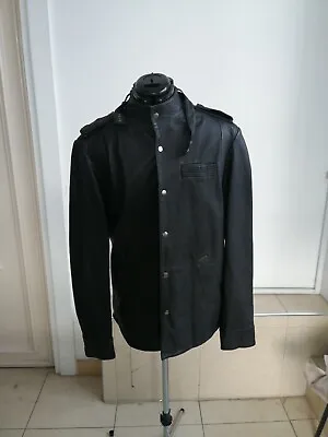 Buy Men Black Jacket Real Leather Gents Black Fashion Top Size Small UK SALE PRICE • 49.99£