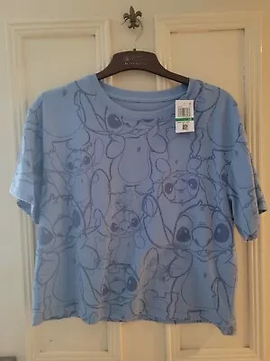 Buy BNWT Macy's Disney Stitch Crop T-Shirt UK 8-10 • 18.99£