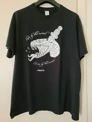 Buy Sailor 85 Live By The Sword Mens T-shirt Black With Print Size Xl Gc • 12.50£