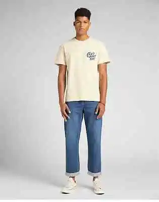 Buy LEE Jeans - Relaxed Fit SS Can't Bust'em Crew Tee T-shirt Beige [M] • 23.99£