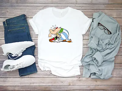 Buy Funny Asterix And Obelix Cartoon Short Sleeve White Men's T Shirt F066 • 9.92£