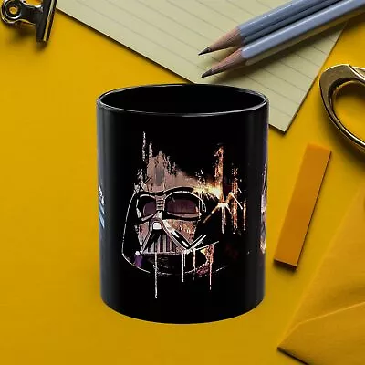Buy Darth Vader Graphic Black Coffee Mug 11oz, Star Wars Merch Collectible • 22.21£