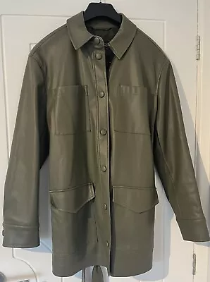 Buy Ladies Green Faux Leather Jacket 12 Marks And Spencer’s • 6.50£
