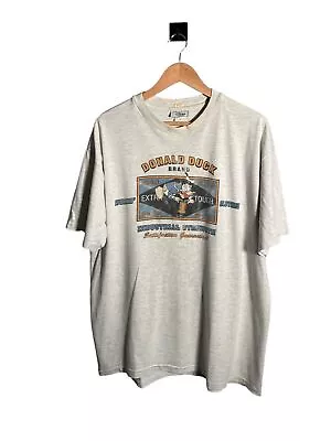 Buy Disney Donald Duck T-Shirt Mens Size L Grey Short Sleeve Cotton Single Stitch • 18.99£