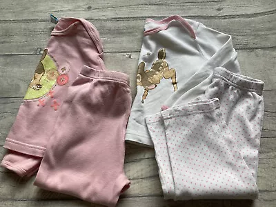 Buy 💗SO CUTE!! Set Of 2 Clean & Nice Bambi Disney Pyjamas Girls Clothing 18-24 Mths • 3.99£