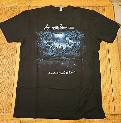 Buy Sturgill Simpson Men's Sz L A SAILOR'S GUIDE TO EARTH Black S/S T-Shirt Band Tee • 25£