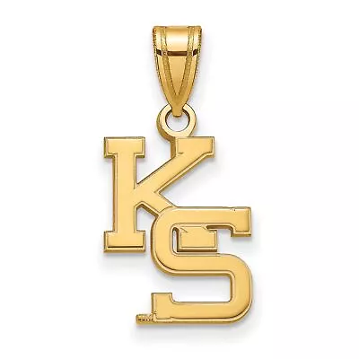 Buy Kansas State University Wildcats School Letters Logo Pendant Gold Plated Silver • 56.69£
