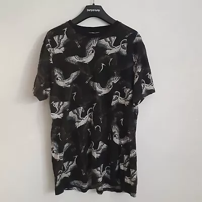 Buy Men's All Over Print Heron T Shirt Size L • 6£