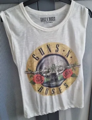 Buy Guns N Roses Vest Rare Rock Band Merch Tee Tank Top Size 8 T Shirt Axl Rose • 14£