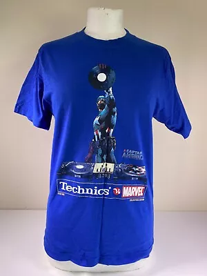 Buy Technics X Marvel Captain America DJ T-Shirt Vintage - Used - Size M - VGC RARE • 60£