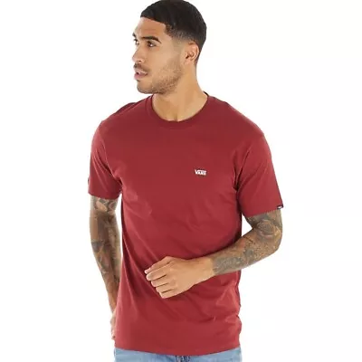 Buy VANS - Left Chest Logo T-Shirt - Men's Short Sleeve Tee Syrah Red XSmall • 11.95£