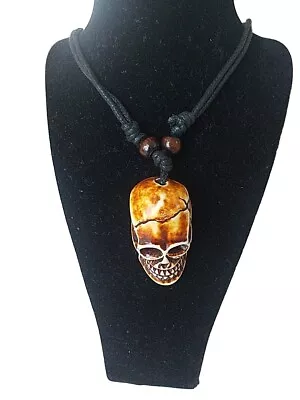 Buy Skull Skeleton Pendant Necklace Biker Gothic Steampunk Punk Mens Jewellery Gift  • 3.99£