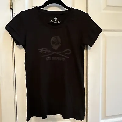 Buy Sea Shepherd Women’s Black  Embroidered Jolly Roger T Shirt Rare M • 33.18£