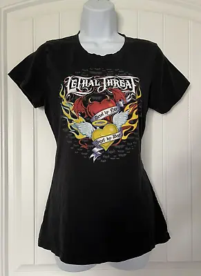 Buy Lethal Threat  Devil By Nite Angel By Day  Womens Medium Shirt Short Sleeve • 13.30£