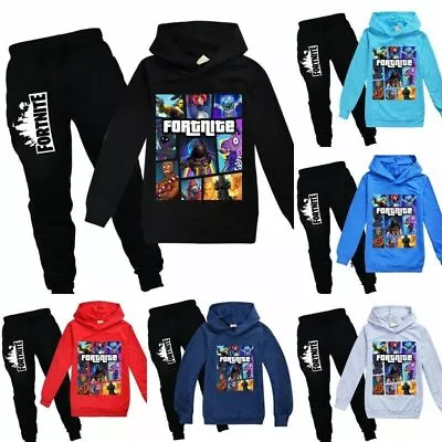 Buy Kids Boys Fortnite Hoodie+Pants Casual Suit Jumper Outfit Long Sleeve Tracksuit • 22.99£