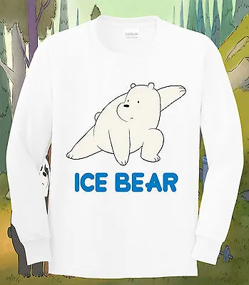 Buy ICE BEAR We Bare Bears Custom T-shirt Personalize LONG SLEEVE Birthday Polar • 9.86£