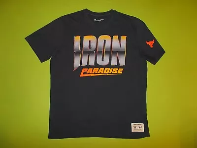 Buy THE ROCK Shirt UNDER ARMOUR (L) PERFECT Crossfit Bodybuilding Gym Paradise Iron • 23.99£
